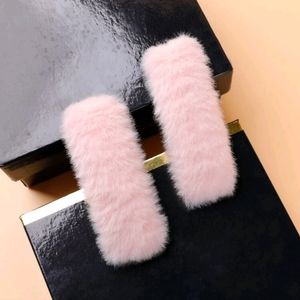 🍉5 for $25* Pink Fuzzy Hair Clips